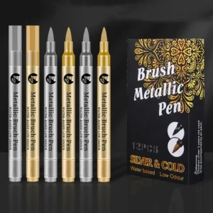 טושי פיינט מטאליים (זהב/כסף) עמידים במים, לציור ויצירה (DIY) החל מ1.8$