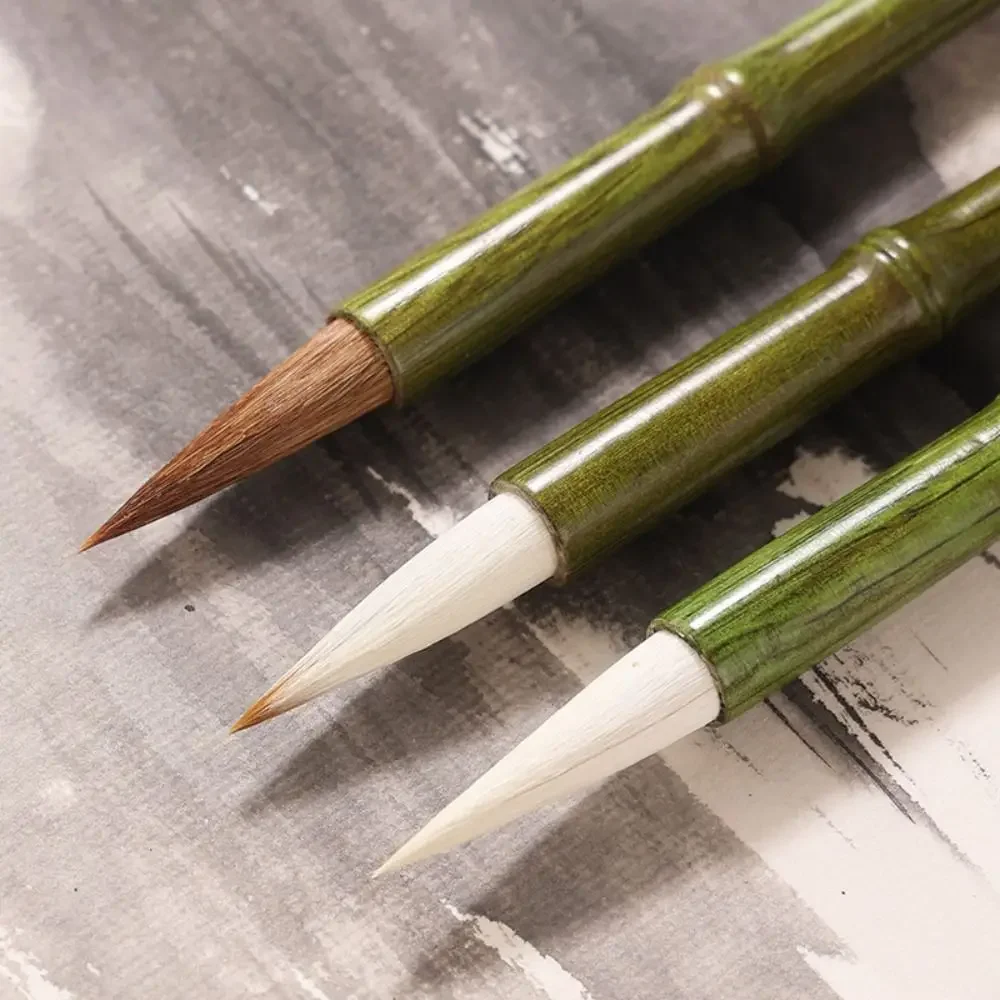 מכחול קליגרפיה סיני מסורתי איכותי. שיער זאב טבעי (לציור וכתיבה)