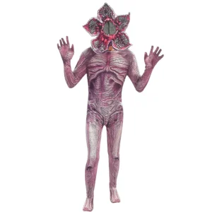 תחפושת דמוגורגון לילדים – אוברול מלא ומסיכה מסדרת "דברים מוזרים" (Stranger Things)